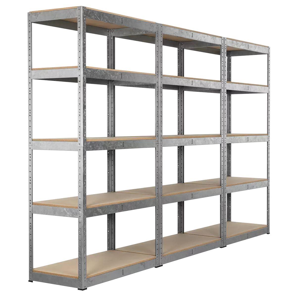 Sealey AP6350GSCOMBO1 Racking Unit with 5 Shelves 350kg Capacity Per Level Set of 3