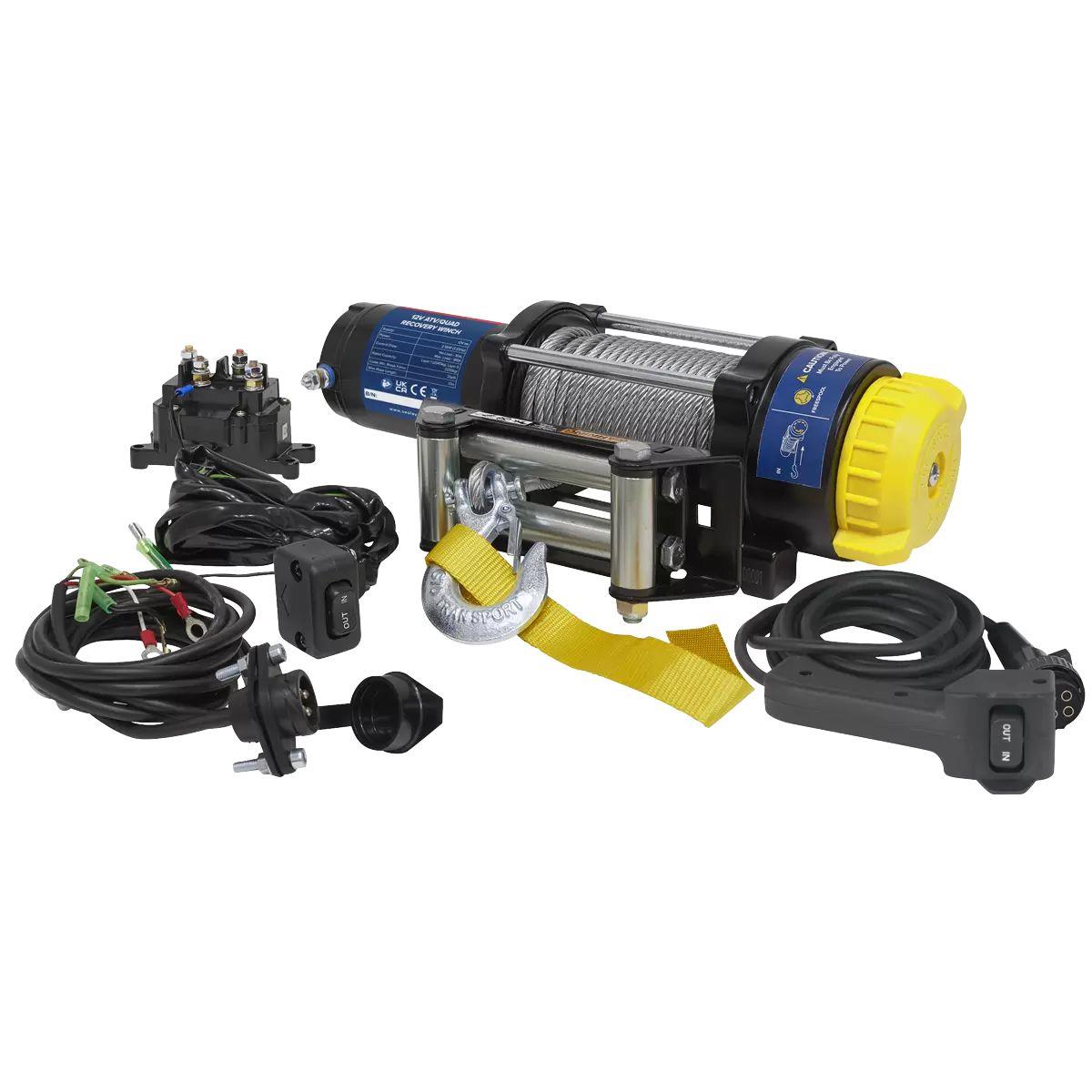 Sealey ATV2040 ATV/Quad Winch 2040kg Line Pull 12V