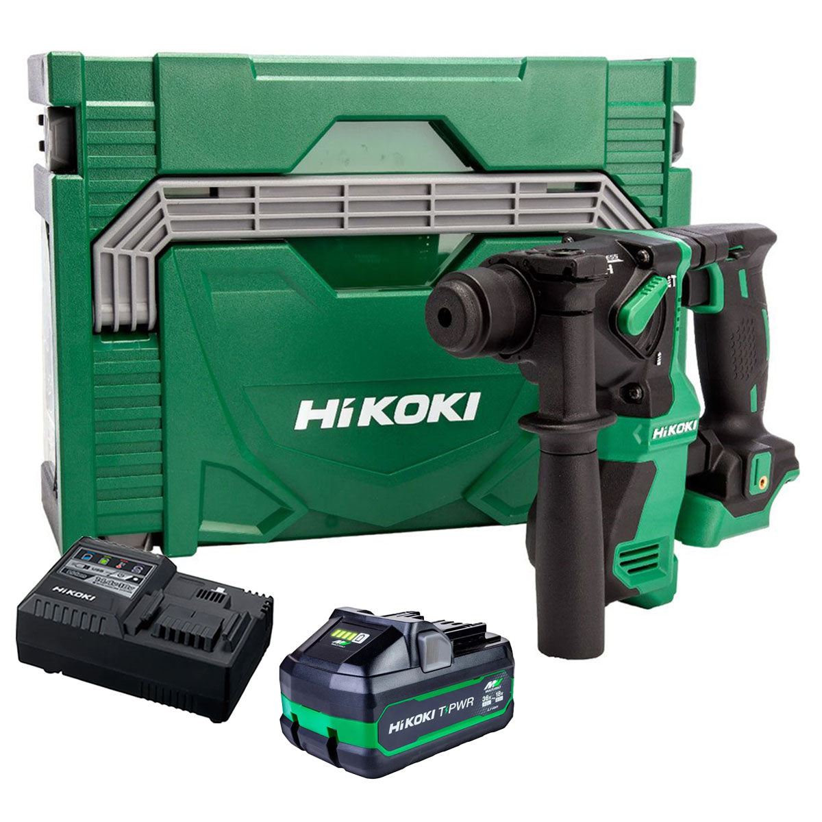 Hikoki DH18DPAJ3Z 18V Brushless SDS+ Rotary Hammer with 1 x 4.0Ah/8.0Ah Battery Charger & Case
