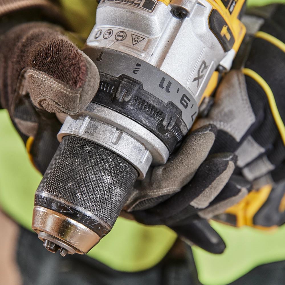 Dewalt DCD1007H2T-GB 18V XR Brushless Combi Drill With 2 x 5.0Ah Powerstack Batteries, Charger & Case