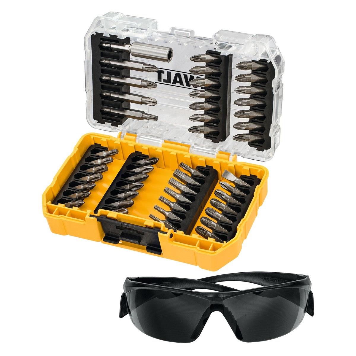 Dewalt DT70703-QZ 47 Piece Screwdriver Bit Set Safety Glasses