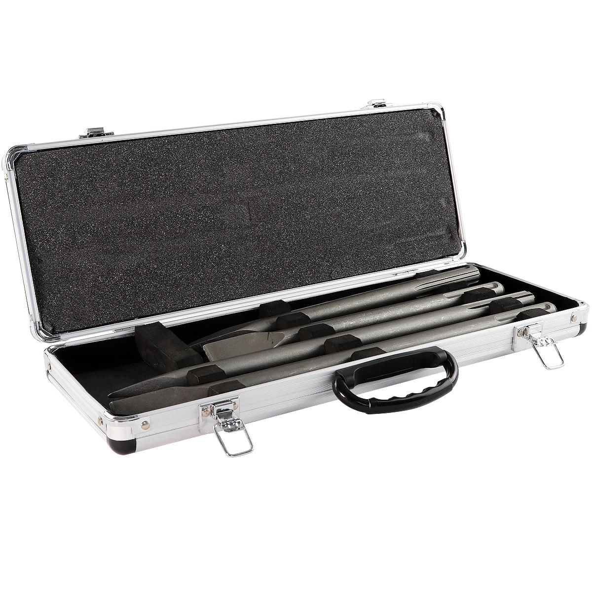 Excel SDS Max Chisel Point 4Pcs Drill Bit Set In Aluminium Case Item Condition Box Opened Never Used