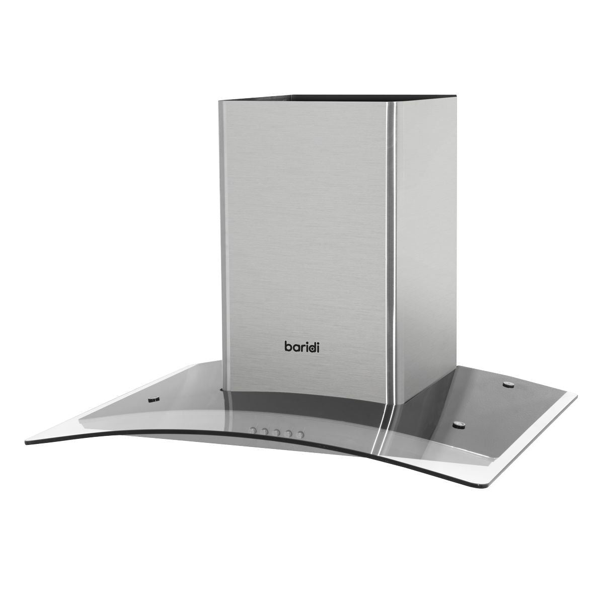 Sealey DH128 Baridi Curved Glass Cooker Hood with Carbon Filters & LED Lights 60cm Stainless Steel