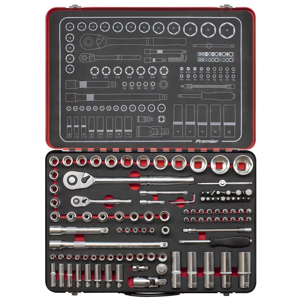Sealey AK7926 Socket Set Drive 1/4
