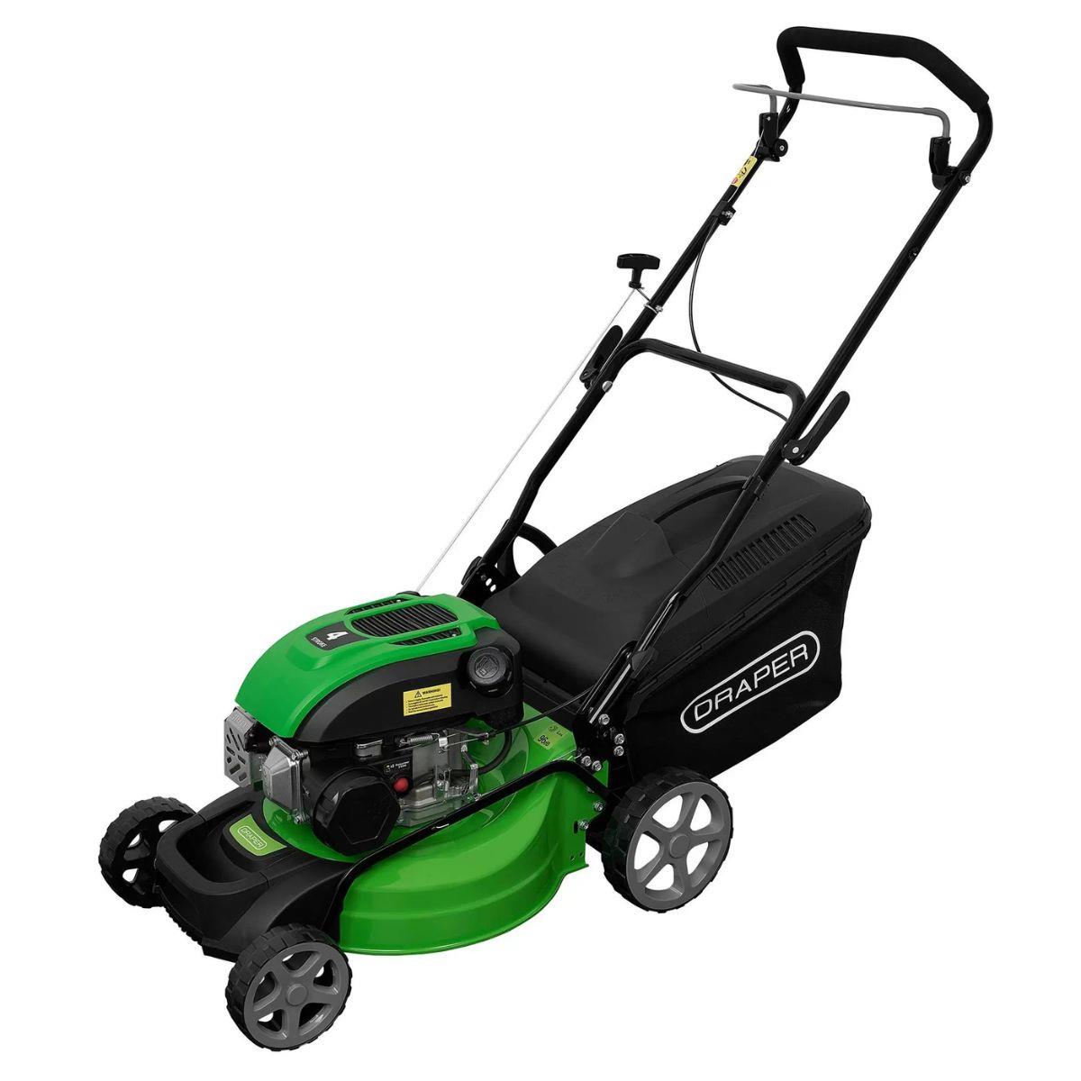 Draper 18DGTP08 Petrol Lawn Mower 406mm 149cc 4-Stroke Engine with 60L Grass Collector 30275