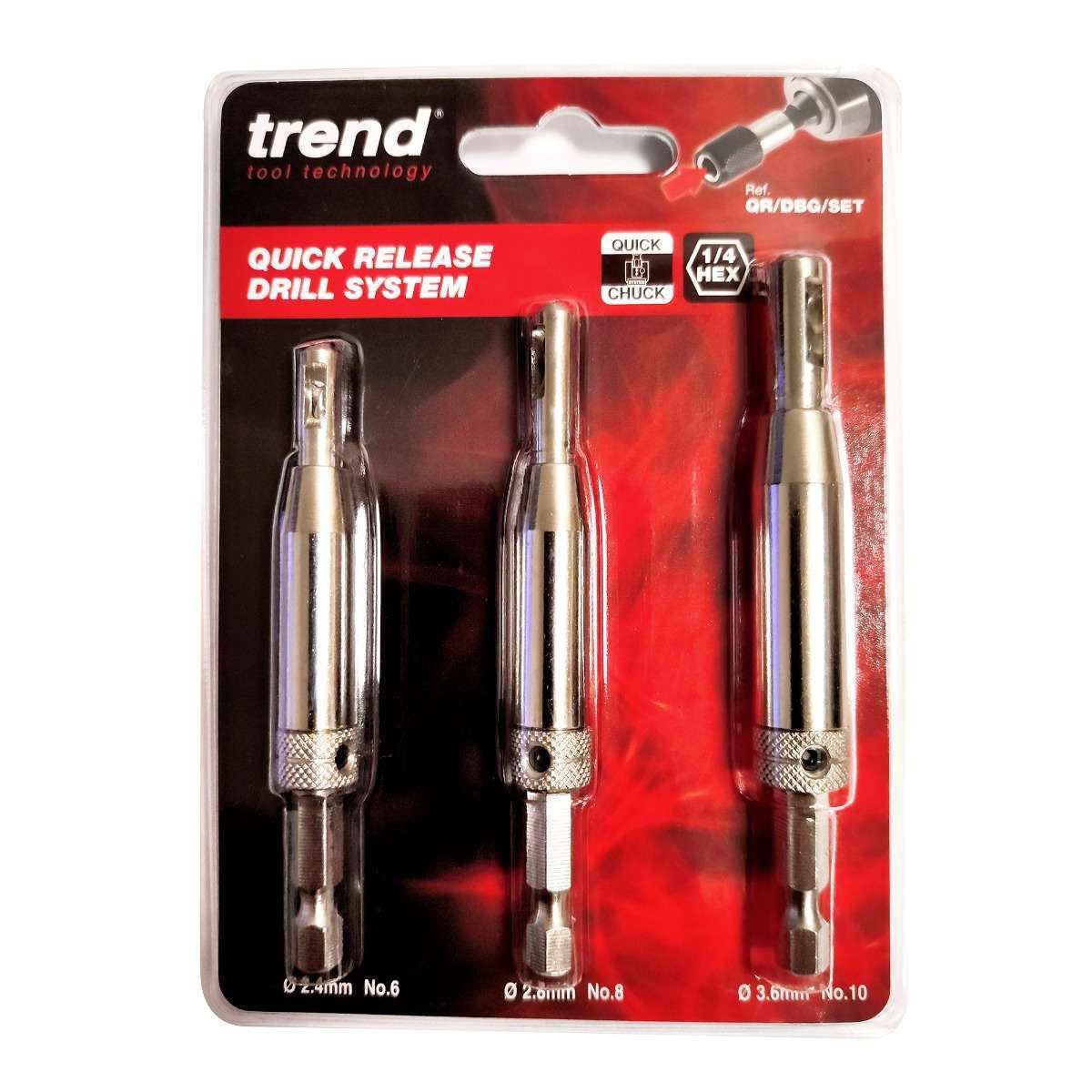 Trend QR/DBG/SET Quick Release Drill Bit Guide Set Pack of 3