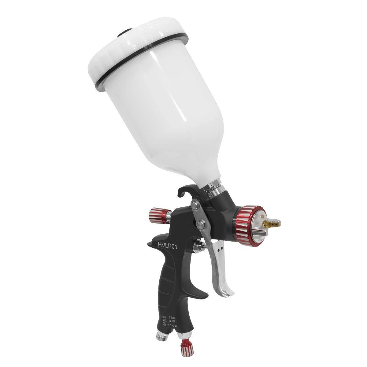 Sealey HVLP01 Premier Professional HVLP Gravity Feed Spray Gun 1.3mm Set-Up
