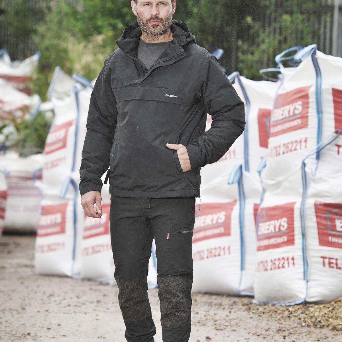 TuffStuff 295 Sutherland Fleece Lined Windbreaker Jacket Black - Size L