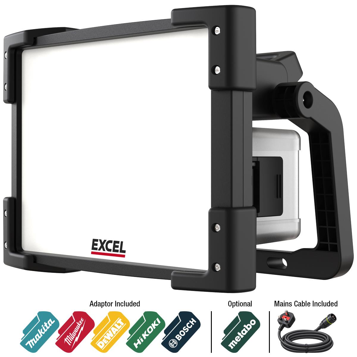 Excel 18V/240V 10000 Lumens Hybrid Pro-Frosted Work Light