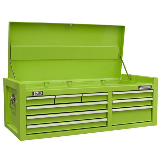 Sealey AP4109HV 9 Drawer Top chest with Ball Bearing Slides Green
