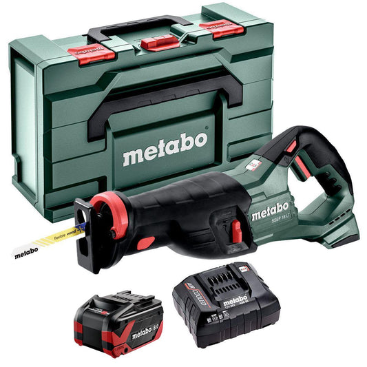 Metabo SSEP 18 LT 18V Sabre Saw with 1 x 8.0Ah Battery Charger & Metabox