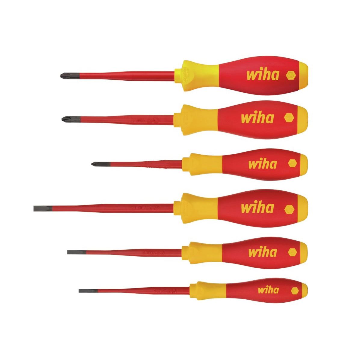 Wiha 6 Piece Slimfix Screwdriver Set Precision Tools for Electronics Repair XMS24VDESLIM