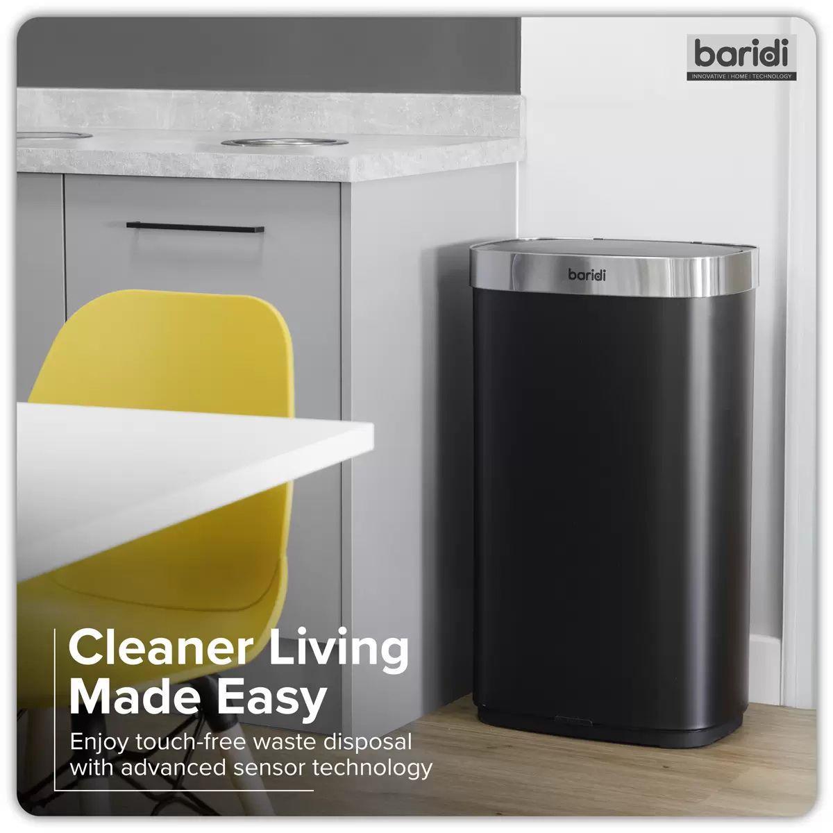 Sealey DH283 Baridi Sensor Bin 80L Black/Stainless Steel