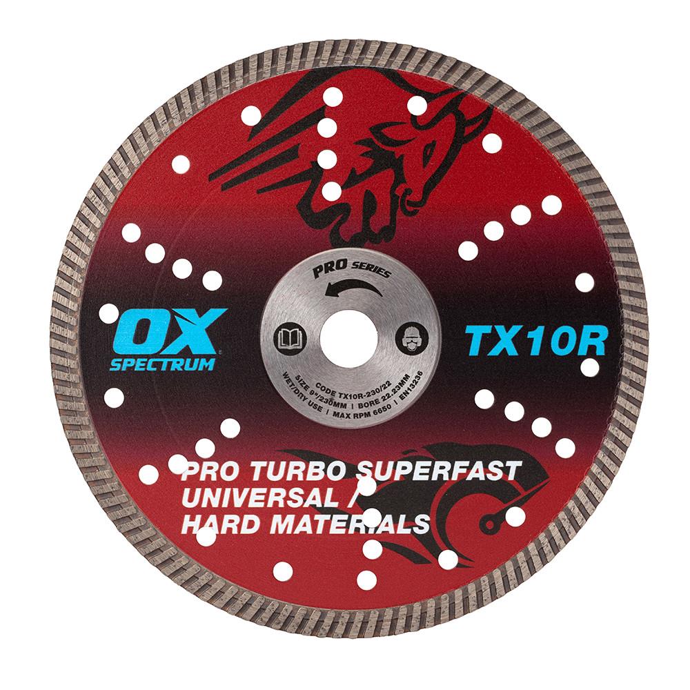OX Spectrum 230mm Superfast Pro Turbo Diamond Blade TX10R-230/22
