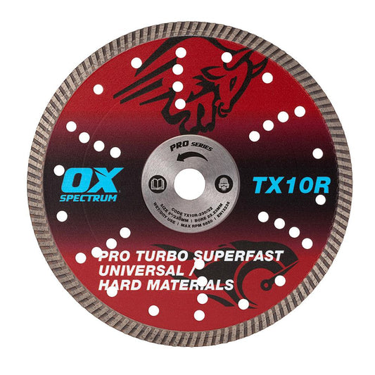 OX Spectrum 230mm Superfast Pro Turbo Diamond Blade TX10R-230/22