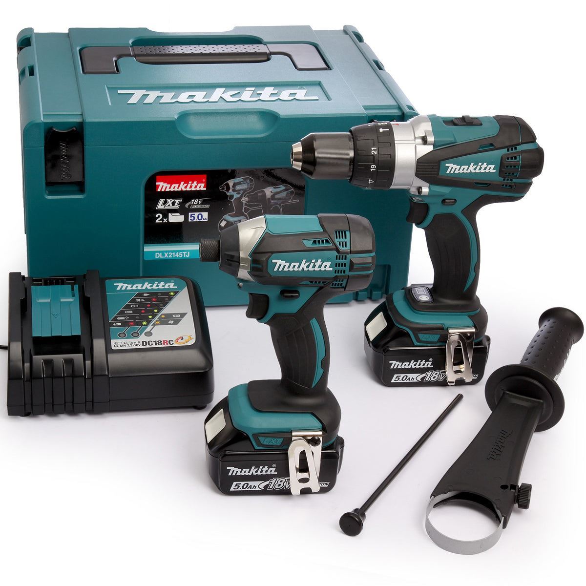 Makita DLX2145TJ 18V LXT Twin Pack With 2 x 5.0Ah Battery Charger & Type 3 Case Item Condition Box Opened Never Used