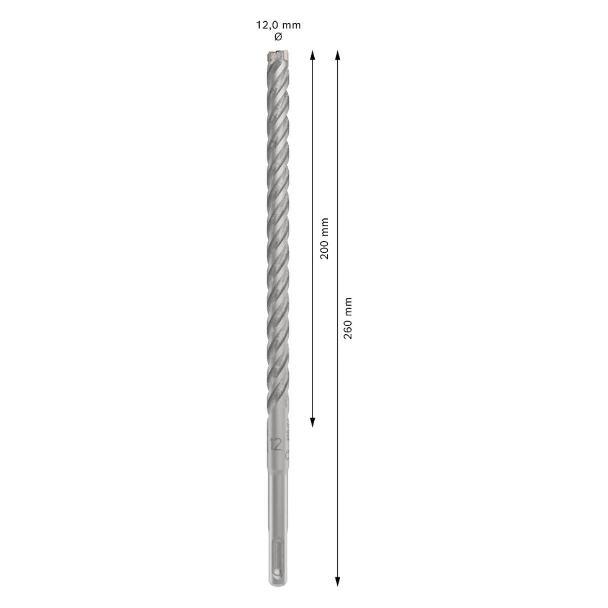 Bosch PRO SDS Plus-5X 12mm x 200mm x 260mm Hammer Drill Bit 2608833809