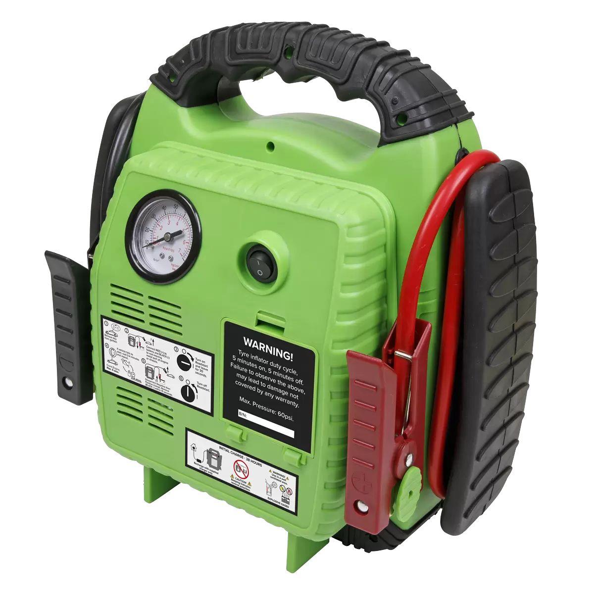 Sealey RS1322HV 12V Emergency Jump Starter with Air Compressor