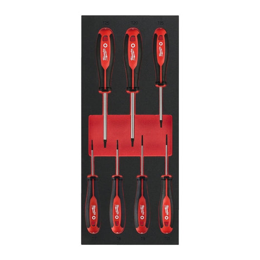 Milwaukee 7 Piece Torx Tri-Lobe Screwdriver Set in Foam Insert 4932492391