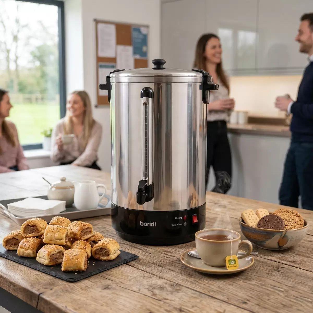 Sealey DH388 Baridi Hot Water Boiler, Tea Urn 30L Capacity Stainless Steel 240V