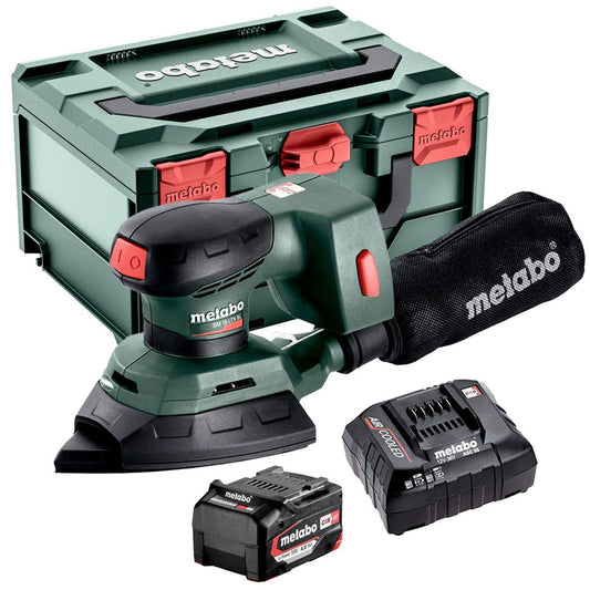 Metabo SM 18 LTX BL 18V Brushless Multi Sander with 1 x 4.0Ah Battery Charger & Metabox