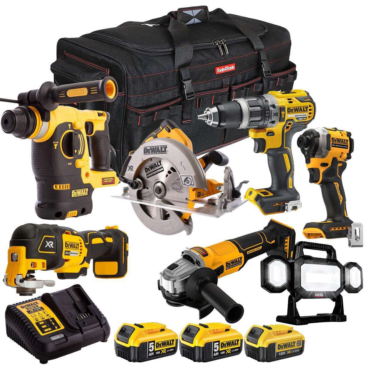 Dewalt 18V 7 Piece Combo Kit with 3 x Batteries & Charger T4TKIT-2482
