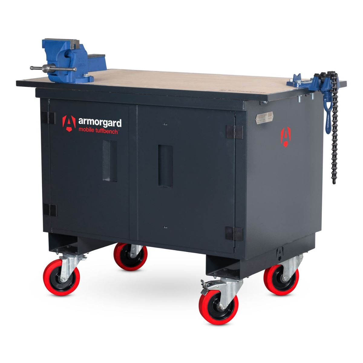 Armorgard MBH12-VF TuffBench Multi-Purpose Work Surface with Fitted Vices 1290mm x 805mm x 1080mm