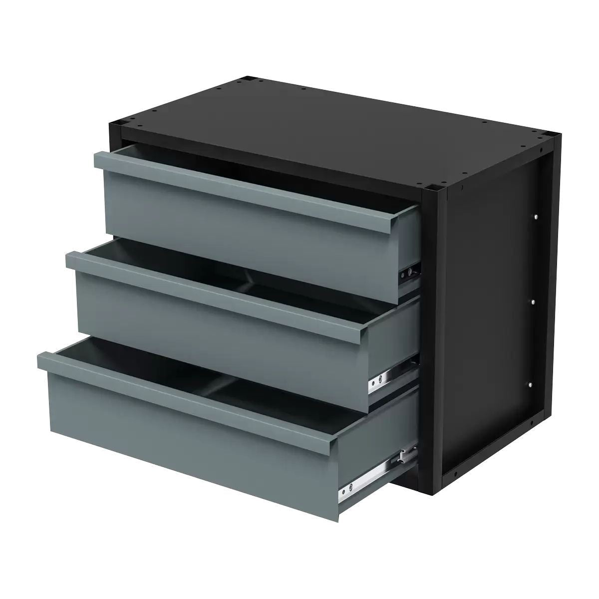 Sealey APMRM3 Modular Racking Mid Unit with 3 Drawers 580mm Efficient Tool Storage Solution
