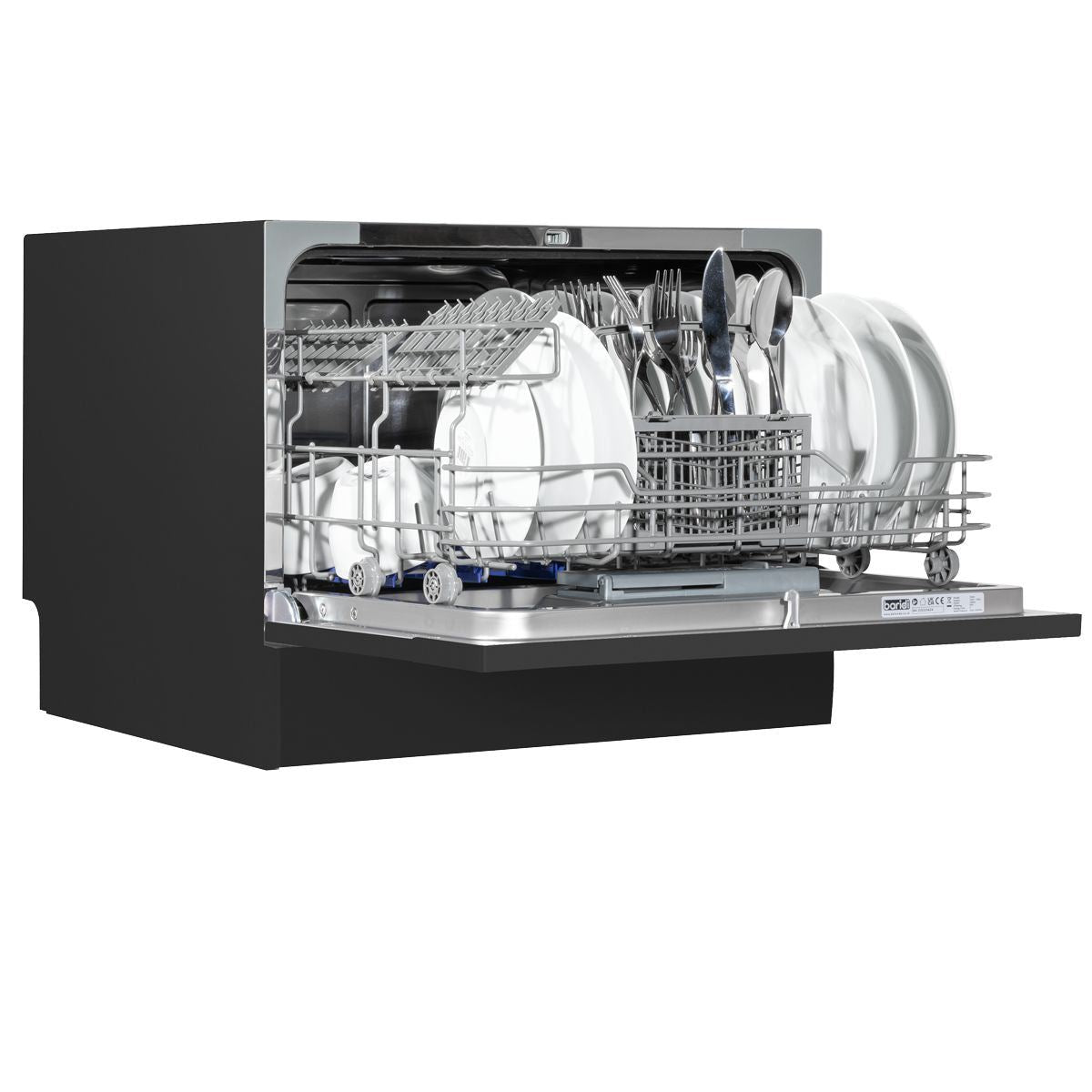 Sealey DH85 Baridi Tabletop Dishwasher 6 Place Settings 6.5L Capacity Black 230V/1280W