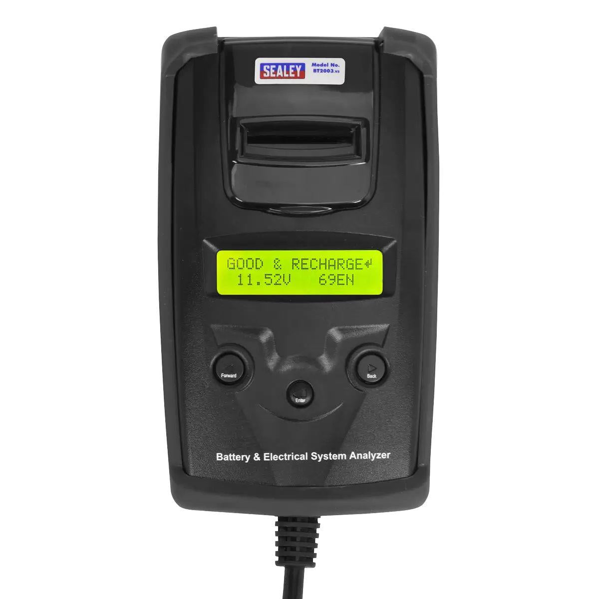 Sealey BT2003 6/12/24V Digital Battery and Alternator Tester with Printer