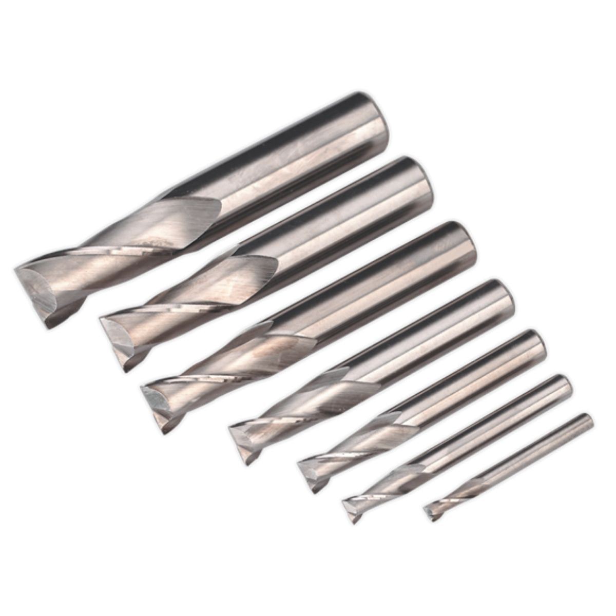 Sealey SM2502EMSET Ø4-16mm 2 Flute HSS End Mill Set
