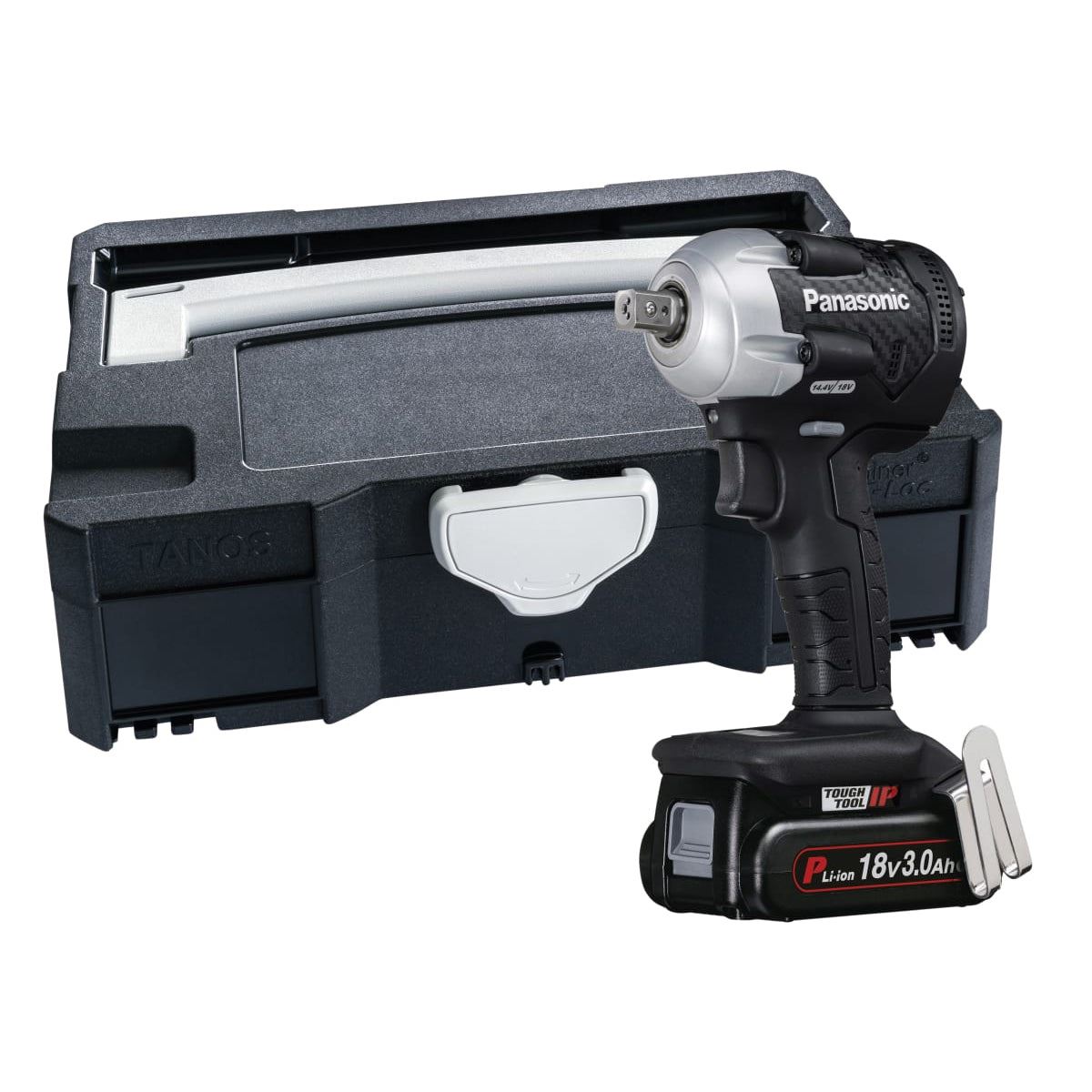 Panasonic PAN75A8PN EY75A8PN2G 18V 1/2in Impact Wrench & Systainer Case 2 x 3.0Ah Li-ion Batteries & Charger