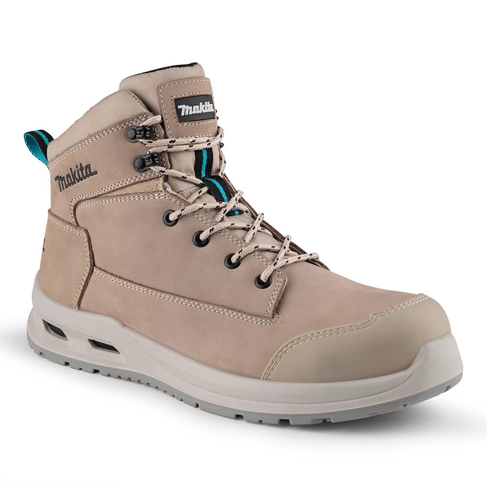 Makita MK402M Anjo Safety Leather Boots Stone - Size 10