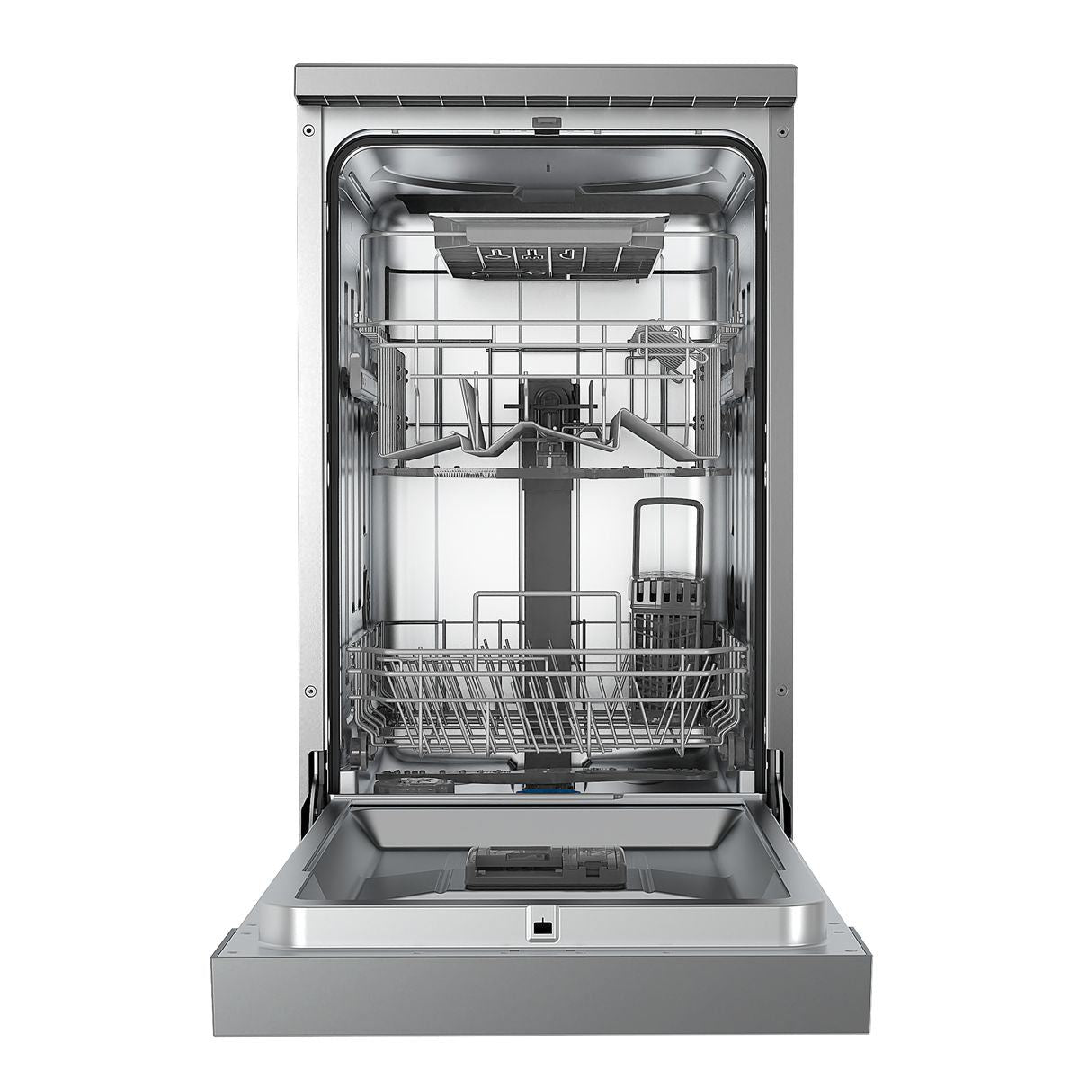 Sealey DH166 Baridi Slimline Freestanding Dishwasher 45cm Wide 10 Place Settings Silver