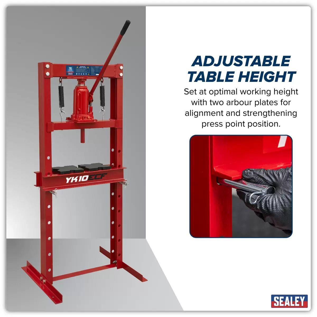 Sealey YK10ECF 10tonne Hydraulic Press Economy Floor Type