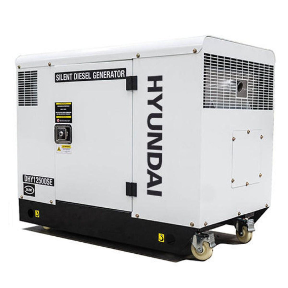 Hyundai DHY12500SE Diesel Generator, 230v Single Phase Output, Quiet Silenced Canopy 10kW/12.5kVA