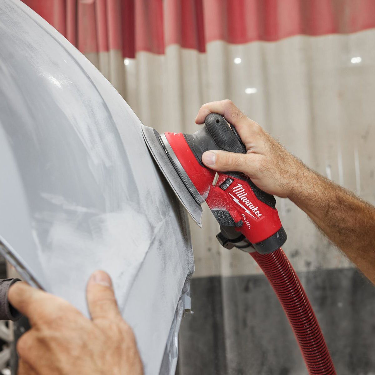 Milwaukee M12FROS5-0 12V FUEL Brushless 150mm Random Orbit Sander with Sanding Disc Mix Grit Pack of 25