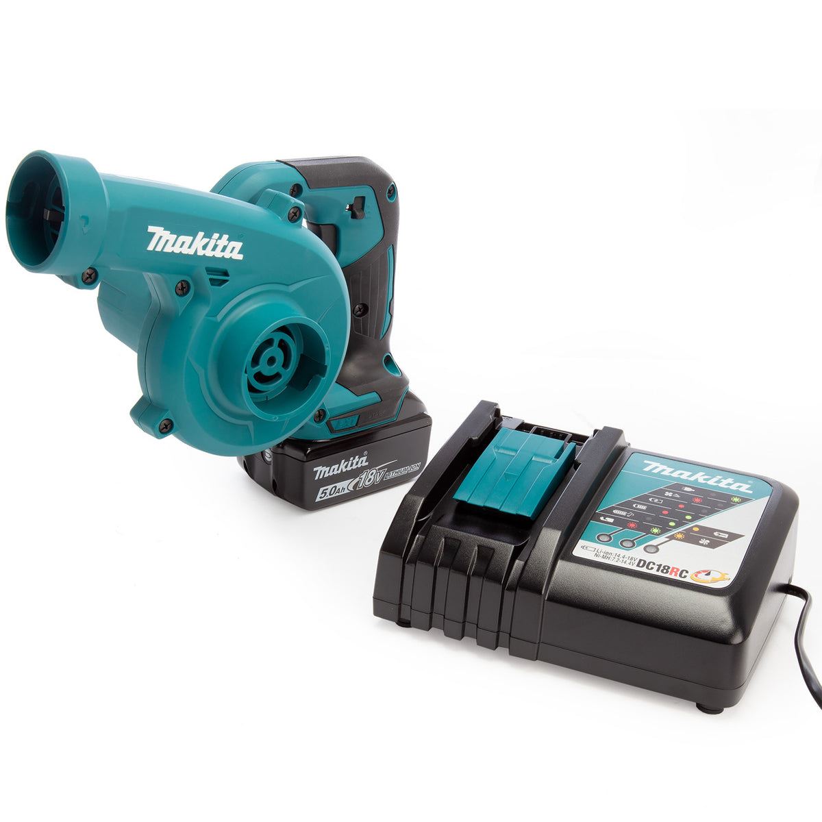 Makita DUB186RT 18V LXT Cordless Blower With 1 x 5.0Ah Battery & Charger