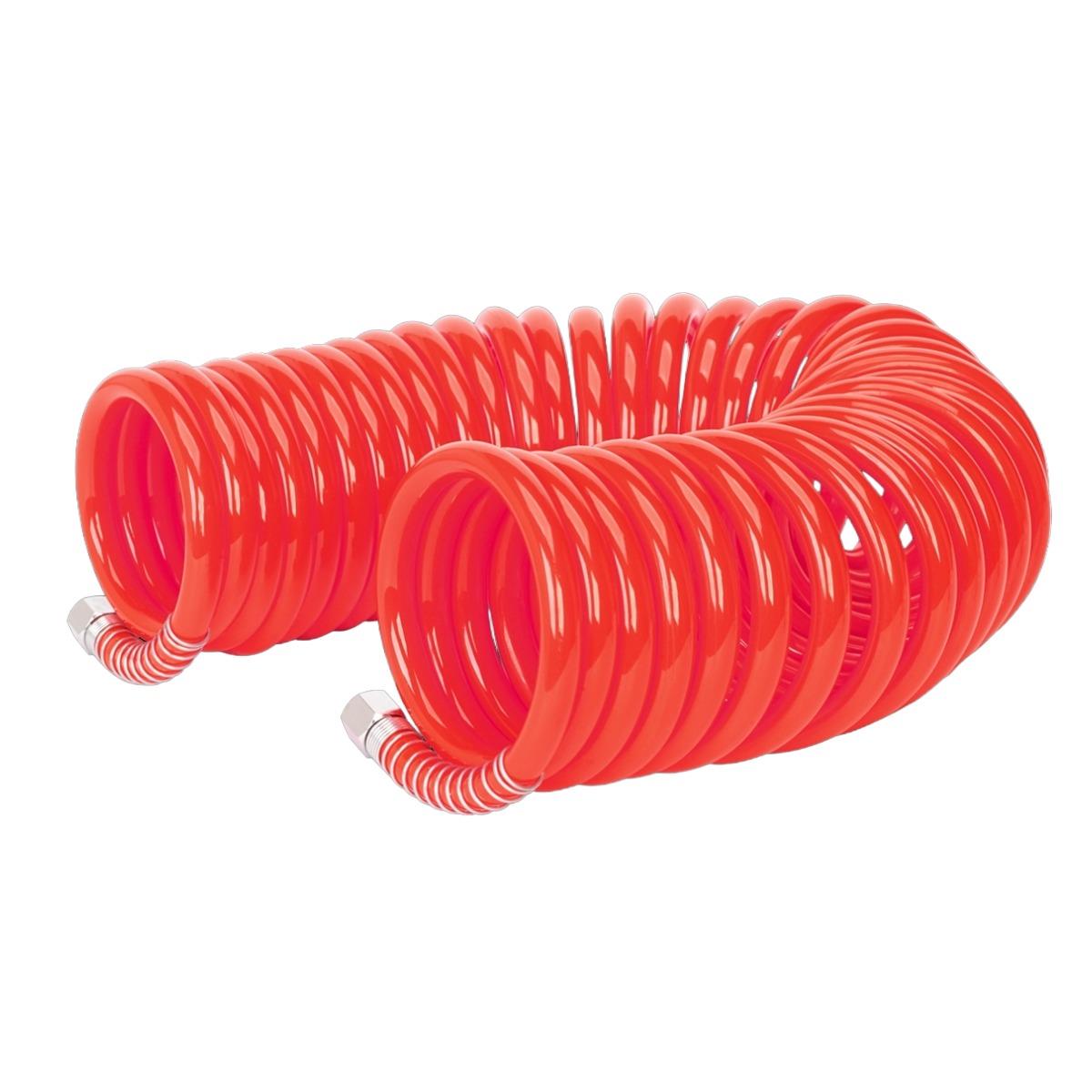 Sealey AH10C/8 PU Coiled Air Hose 10m x 8mm with 1/4