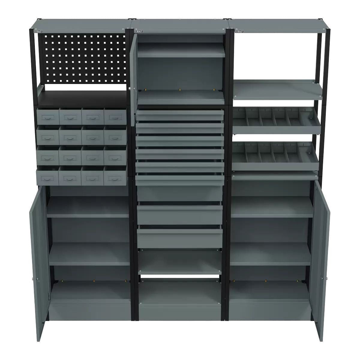 Sealey APMRSTACK1 Modular Racking System Combo 1.74m Versatile Storage Solution for Home and Workshop
