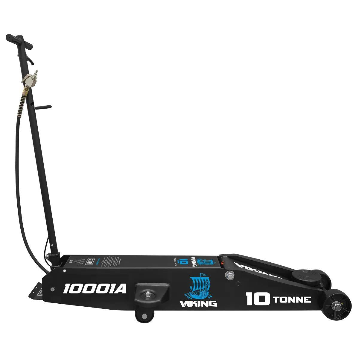 Sealey 10001A Viking Professional Long Reach Air/Manual Operation Trolley Jack with Rocket Lift 10 Tonne