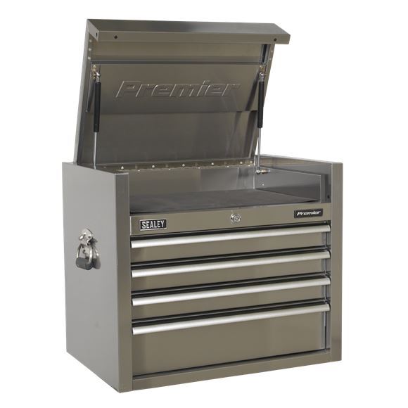 Sealey PTB66004SS 4 Drawer Stainless Steel Heavy-Duty Topchest 675mm