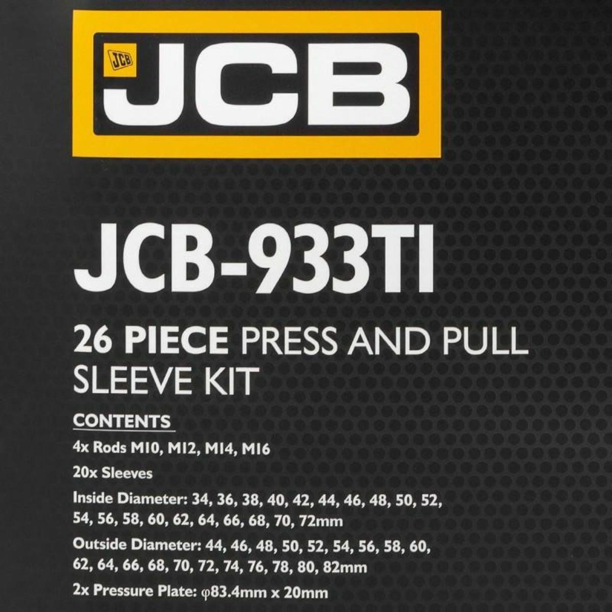 JCB-933T1 Press and Pull Sleeve Kit Universal Fit 26 Piece