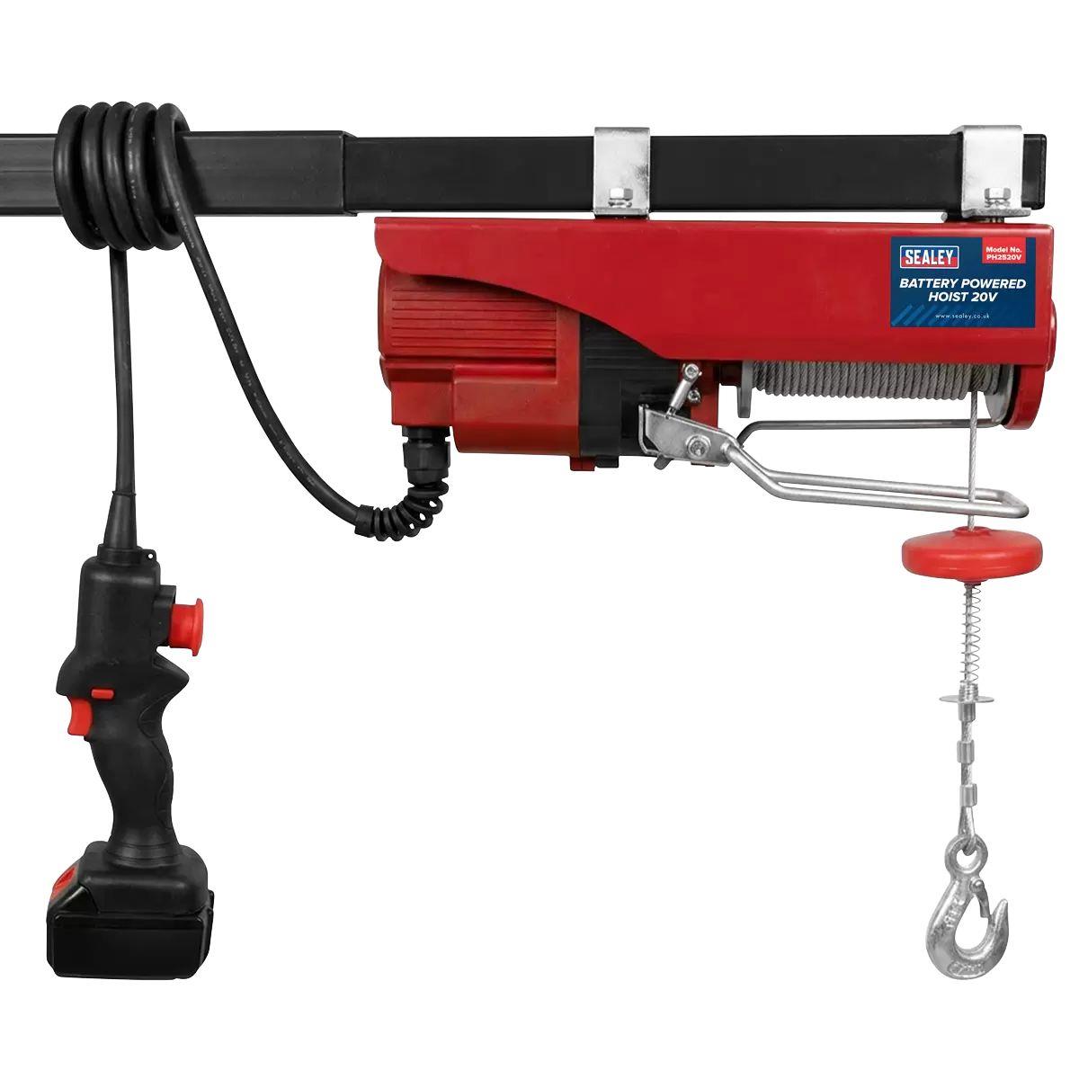 Sealey PH2520V 20V Battery Powered Hoist Capacity Single Cable 125Kg