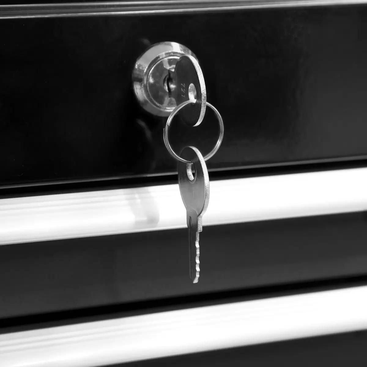 Sealey AP22BK 6 Drawer Topchest & Rollcab Combination with Ball-Bearing Slides-Black