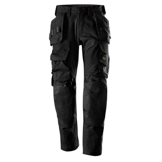 Snickers AllroundWork Floorlayer Trousers with Holster Pockets Black - 32" Leg 36" Waist 62230404052