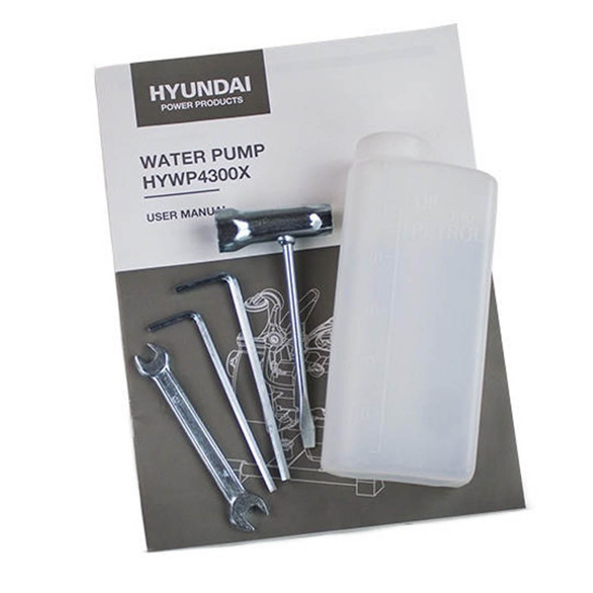 Hyundai HYWP4300X 35mm Petrol Clean Water Pump, Powerful 43cc 2-stroke & 250L/min Flow Rate