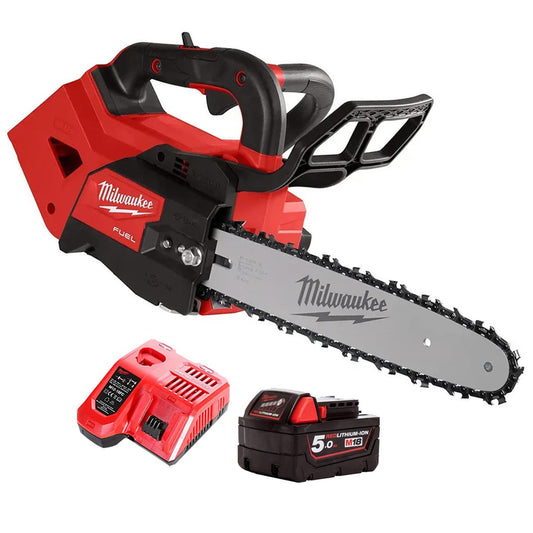 Milwaukee M18FTHCHS30-0 18V Brushless Top Handle Chainsaw With 1 x 5.0Ah Battery & Charger