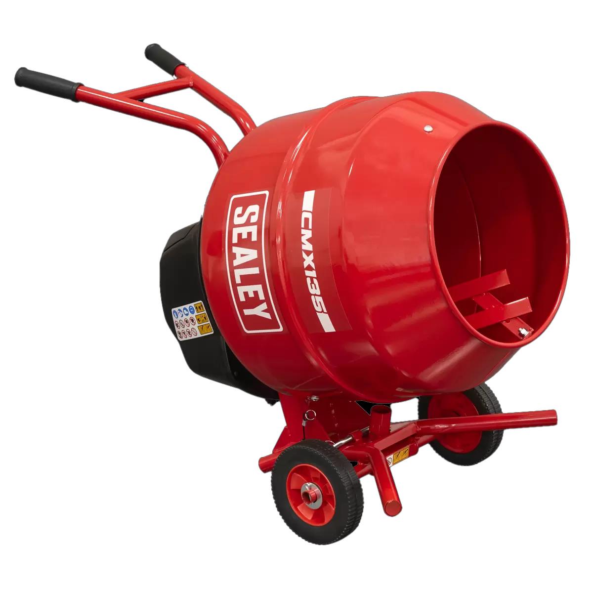Sealey CMX135 135L Cement Mixer with Stand 230V/550W
