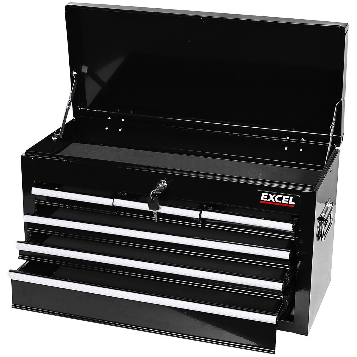 Excel Roller Tool Chest Cabinet 8 Drawers Storage Toolbox Black Item Condition Damaged Box